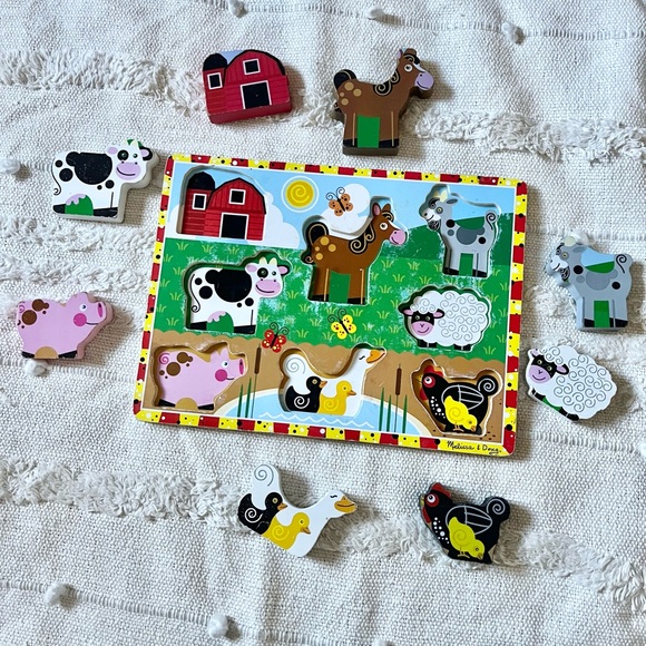 Melissa & Doug farm animal farm chunky puzzle - Picture 4 of 5